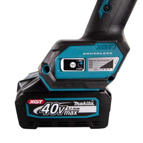 Makita GA023GM201 Akku-Winkelschleifer 40V max. / 4,0 Ah, 2 Akkus + Ladegerät im MAKPAC EN