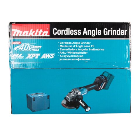 Makita GA023GM201 Akku-Winkelschleifer 40V max. / 4,0 Ah, 2 Akkus + Ladegerät im MAKPAC EN