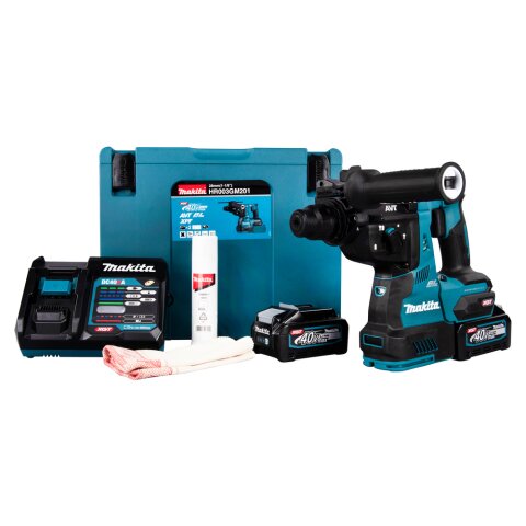 Makita HR003GM201 Akku-Kombihammer SDS-PLUS 40V max. / 4,0 Ah, 2 Akkus + Ladegerät im MAKPAC EN