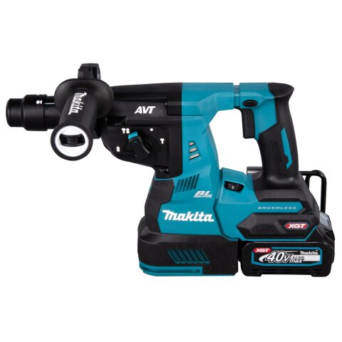Makita HR004GM202 Akku-Kombihammer SDS-PLUS 40V max. / 4,0 Ah, 2 Akkus + Ladegerät im MAKPAC inkl. Staubabsaugung DX14 EN