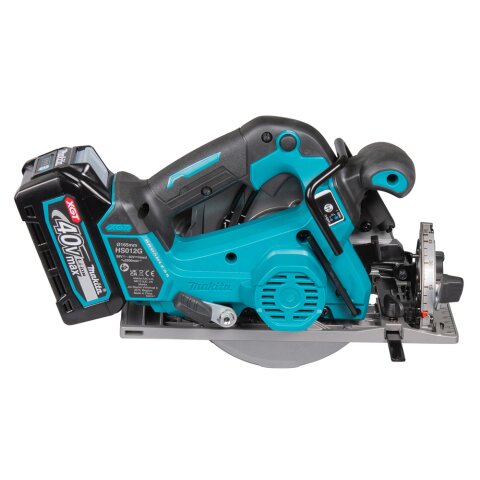 Makita HS012GD201 Akku-Handkreissäge 57 mm 40V max. / 2,5 Ah, 2 Akkus + Ladegerät EN
