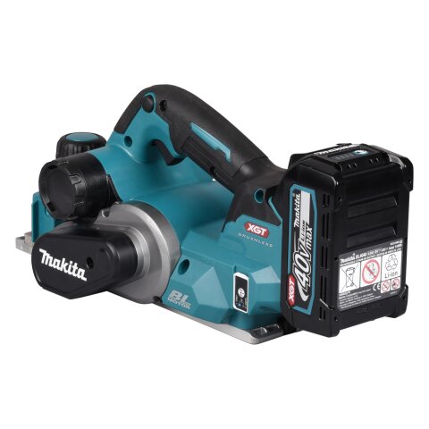 Makita KP001GM201 Akku-Hobel 40V max. / 4,0 Ah, 2 Akkus + Ladegerät im MAKPAC