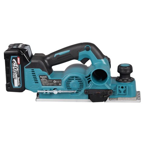 Makita KP001GM201 Akku-Hobel 40V max. / 4,0 Ah, 2 Akkus + Ladegerät im MAKPAC
