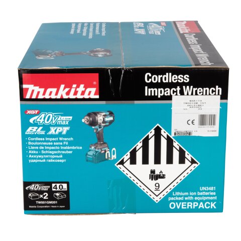 Makita TW001GM201 Akku-Schlagschrauber 40V max. / 4,0 Ah, 2 Akkus + Ladegerät im MAKPAC