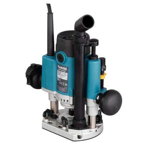 Makita RP1111CJFA Oberfräse 1.100 W inkl. D-53556 12-teiligem Fräser-Set im MAKPAC