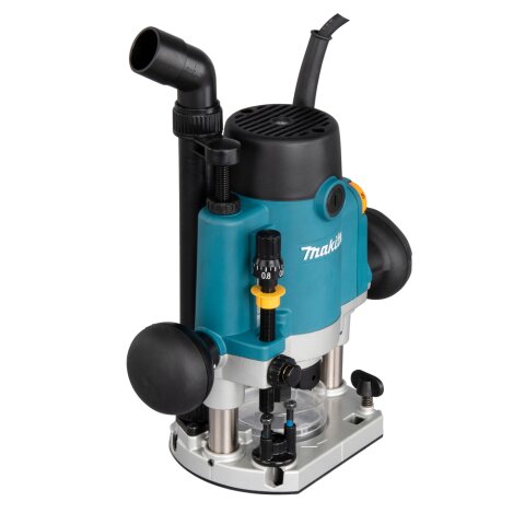 Makita RP1111CJFA Oberfräse 1.100 W inkl. D-53556 12-teiligem Fräser-Set im MAKPAC