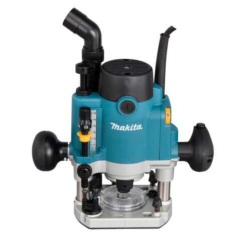 Makita RP1111CJFA Oberfräse 1.100 W inkl. D-53556 12-teiligem Fräser-Set im MAKPAC