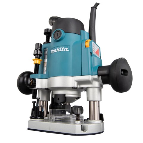 Makita RP1111CJFA Oberfräse 1.100 W inkl. D-53556 12-teiligem Fräser-Set im MAKPAC