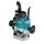 Makita RP1111CJFA Oberfräse 1.100 W inkl. D-53556 12-teiligem Fräser-Set im MAKPAC