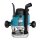 Makita RP1111CJFA Oberfräse 1.100 W inkl. D-53556 12-teiligem Fräser-Set im MAKPAC