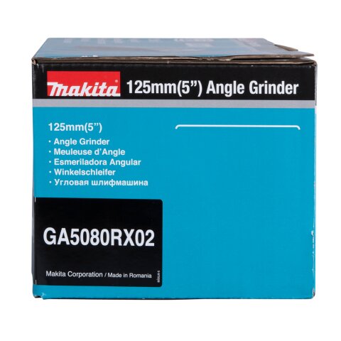 Makita GA5080RX02 Winkelschleifer X-LOCK 125 mm, 1.400 W inkl. 199710-5 Schutzhaubenabdeckung EN