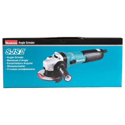 Makita GA5091X01 Winkelschleifer 125 mm, 1900 W, mit Bremse, Schiebeschalter und Elektronik EN