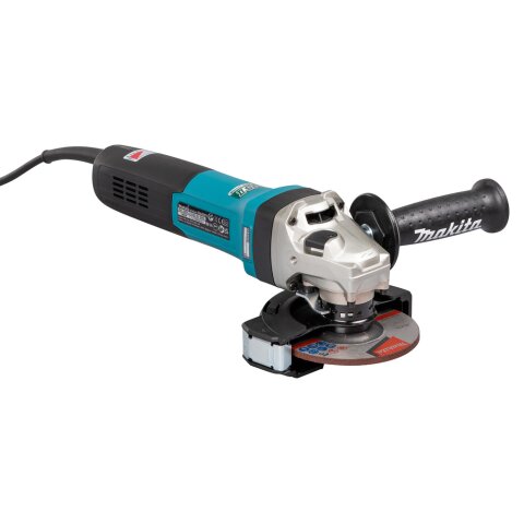 Makita GA5091X01 Winkelschleifer 125 mm, 1900 W, mit Bremse, Schiebeschalter und Elektronik EN