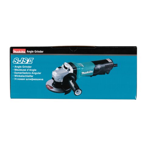 Makita GA5093X01 Winkelschleifer 125 mm, 1900 W, mit Bremse, Paddelschalter und Elektronik