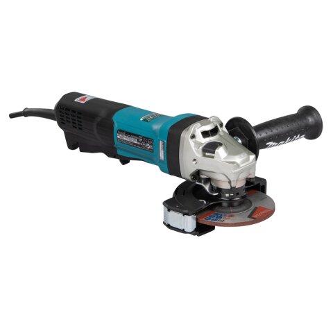 Makita GA5093X01 Winkelschleifer 125 mm, 1900 W, mit Bremse, Paddelschalter und Elektronik