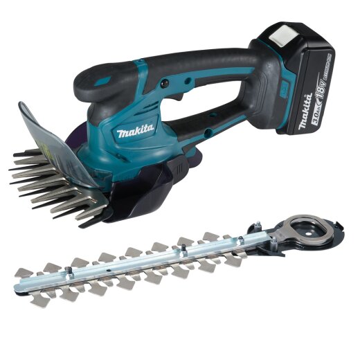 Makita DUM604RFX1 Akku-Grasschere 18V / 3,0 Ah, 1 Akku + Ladegerät inkl. Griffverlängerung mit Rolle EN