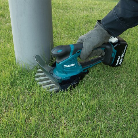 Makita DUM604RFX1 Akku-Grasschere 18V / 3,0 Ah, 1 Akku + Ladegerät inkl. Griffverlängerung mit Rolle EN