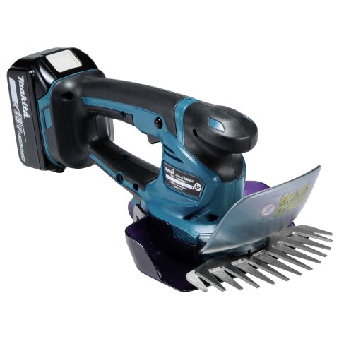 Makita DUM604RFX1 Akku-Grasschere 18V / 3,0 Ah, 1 Akku + Ladegerät inkl. Griffverlängerung mit Rolle EN