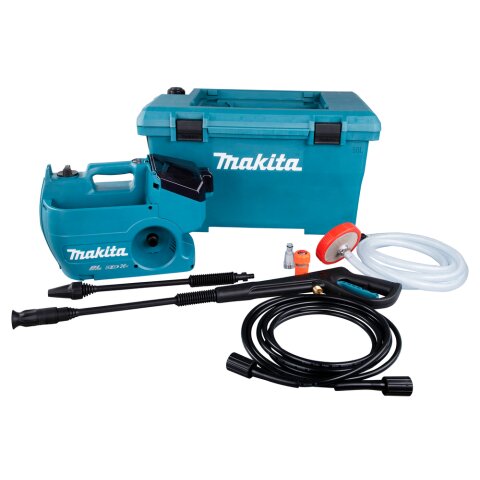 Makita DHW080ZK Akku-Hochdruckreiniger 2x18V (ohne Akku, ohne Ladegerät) inkl. Wasser- und Transportbox