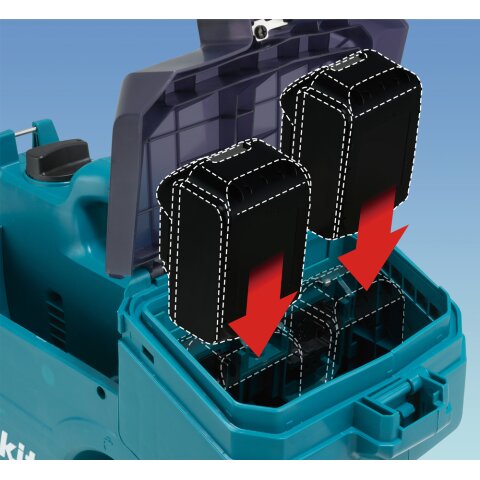Makita DHW080ZK Akku-Hochdruckreiniger 2x18V (ohne Akku, ohne Ladegerät) inkl. Wasser- und Transportbox