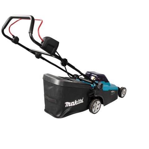 Makita DLM382PM2 Akku-Rasenmäher 2x18V / 4,0 Ah, 2 Akkus + Doppelladegerät