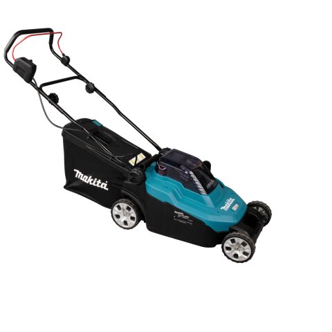 Makita DLM382PM2 Akku-Rasenmäher 2x18V / 4,0 Ah, 2 Akkus + Doppelladegerät