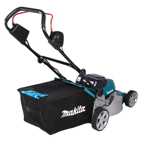 Makita DLM463PG4 Akku-Rasenmäher 2x18V / 6,0 Ah, 4 Akkus + Ladegerät EN