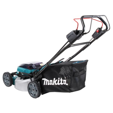 Makita DLM465PT4 Akku-Rasenmäher 2x18V / 5,0 Ah, 4 Akkus + Ladegerät EN