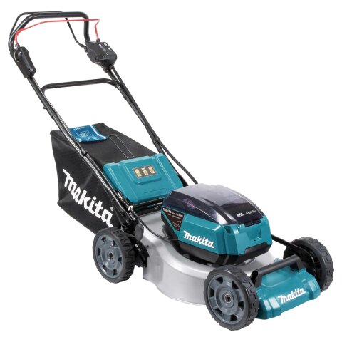 Makita DLM465PT4 Akku-Rasenmäher 2x18V / 5,0 Ah, 4 Akkus + Ladegerät EN