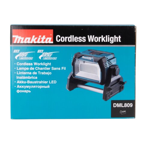 Makita DEADML809 LED-Baustrahler 18V / 230V (ohne Akku, ohne Ladegerät, inkl. Netzteil)