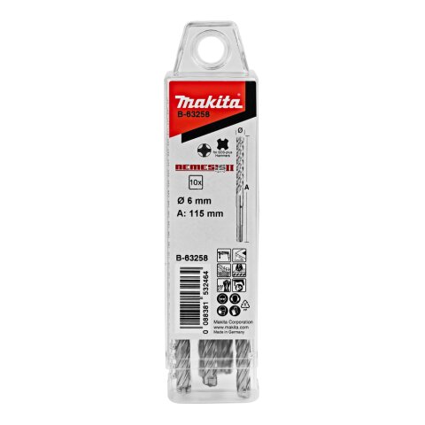 Makita B-63258 NEMESIS2 SDS+ B. 6x115 10Stk EN