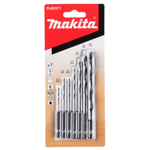 Makita D-62371 Holzbohrer-Set 7tlg 1/4"