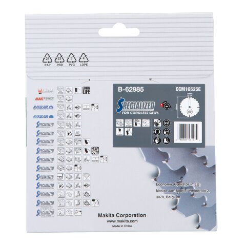 Makita B-62985 EFFICUT Sägeb.165x20x25Z