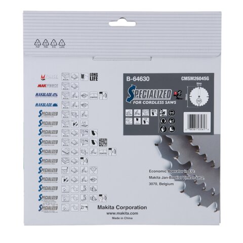 Makita B-64630 EFFICUT Sägeb.260x30x45Z EN