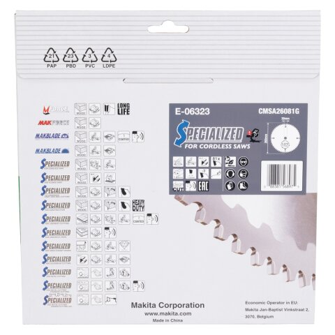Makita E-06323 EFFICUT Sägeb.260x30x81Z