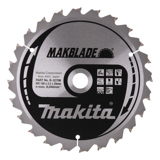 Makita B-32708 MAKBLADE Sägeb. 190x20x24Z EN