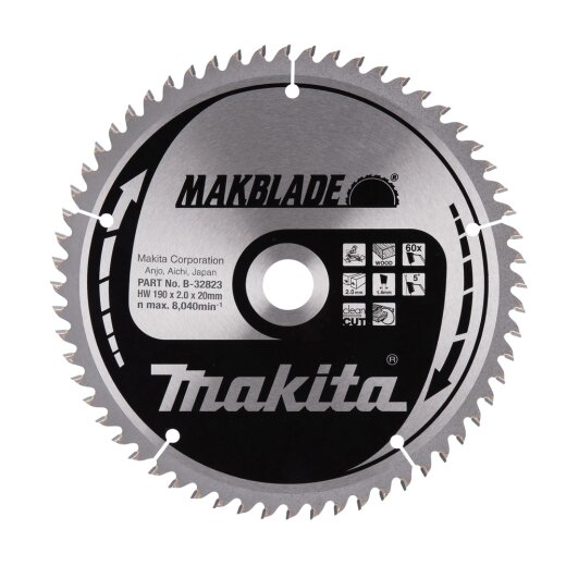 Makita B-32823 MAKBLADE Sägeb. 190x20x60Z EN