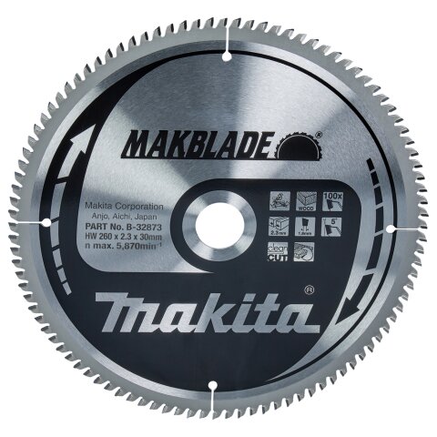 Makita B-32873 MAKBLADE Sägeb. 260x30x100Z