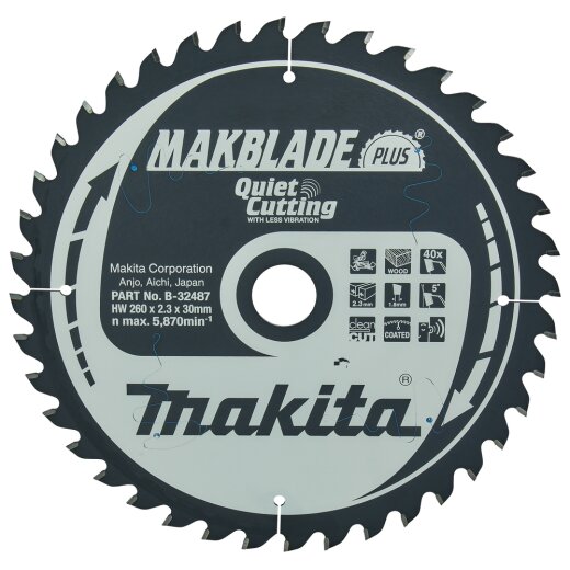 Makita B-32487 MAKBLADE Sägeb. 260x30x40Z EN