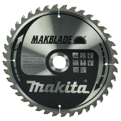 Makita B-32770 MAKBLADE S&auml;geb. 260x30x40Z