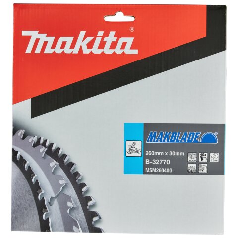 Makita B-32770 MAKBLADE Sägeb. 260x30x40Z EN