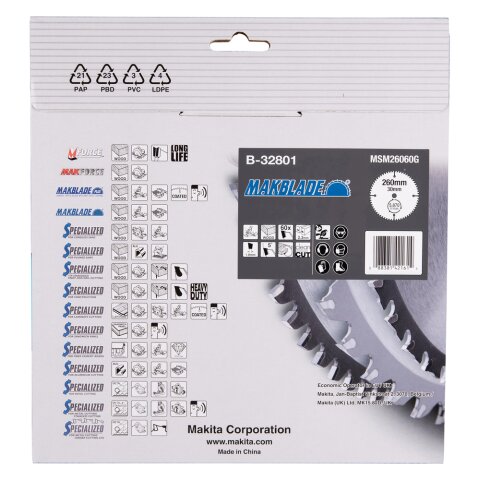 Makita B-32801 MAKBLADE Sägeb. 260x30x60Z
