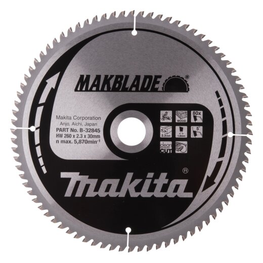 Makita B-32845 MAKBLADE Sägeb. 260x30x80Z EN