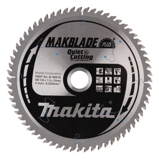 Makita B-56518 MAKBLADE+ Sägeb. 165x20x64Z