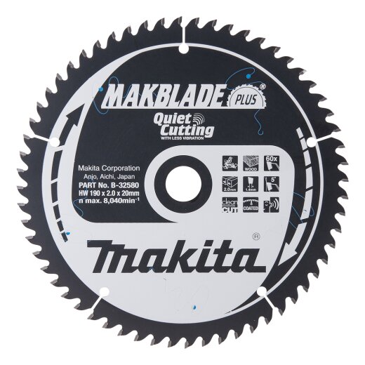 Makita B-32580 MAKBLADE+ Sägeb. 190x20x60Z EN