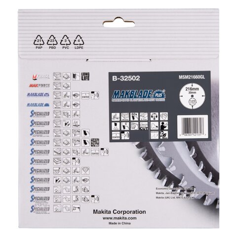 Makita B-32502 MAKBLADE+ Sägeb. 216x30x60Z EN