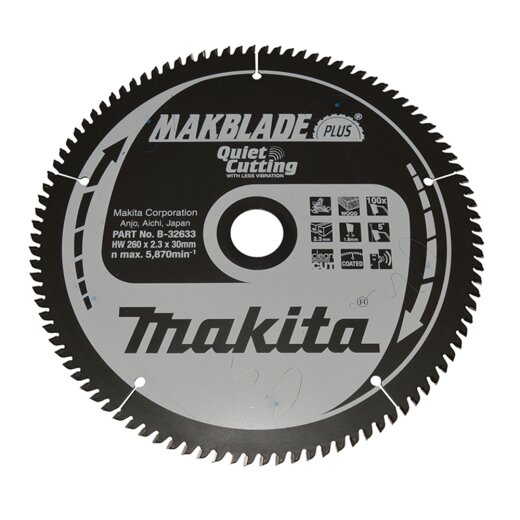 Makita B-32633 MAKBLADE+ Sägeb. 260x30x100Z