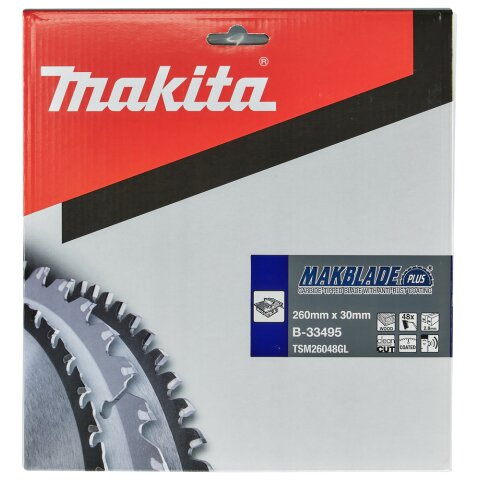 Makita B-33495 MAKBLADE+ Sägeb. 260x30x48Z EN