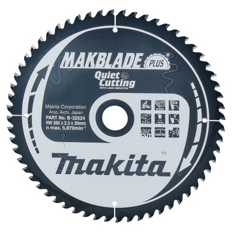 Makita B-32524 MAKBLADE+ Sägeb. 260x30x60Z