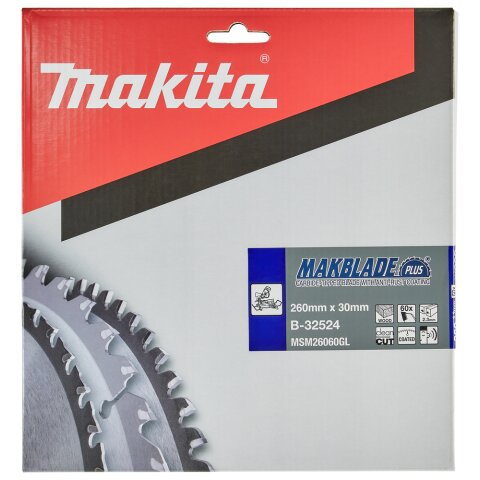 Makita B-32524 MAKBLADE+ Sägeb. 260x30x60Z